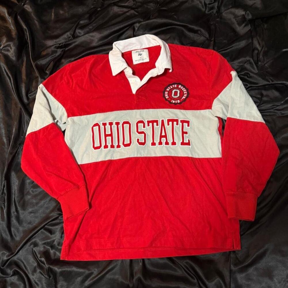 Hollister ohio state buckeyes red polo
